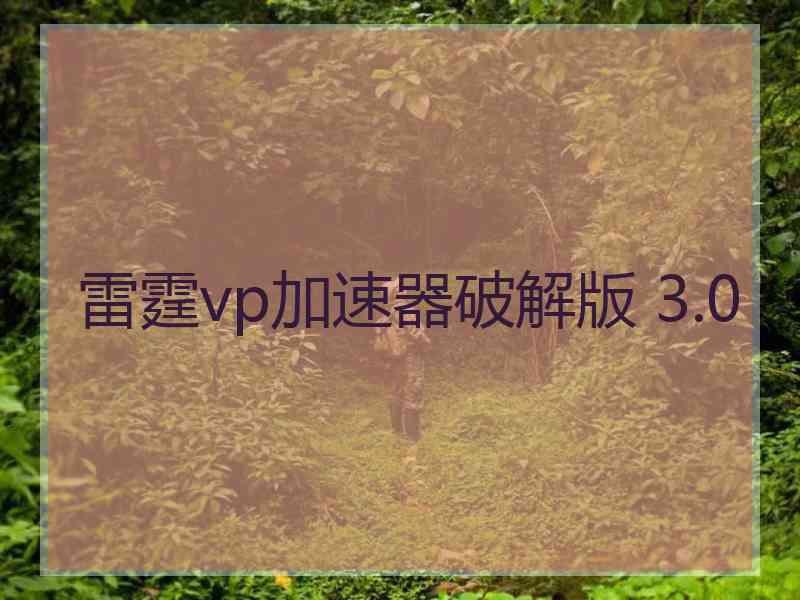 雷霆vp加速器破解版 3.0