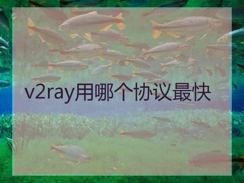 v2ray用哪个协议最快