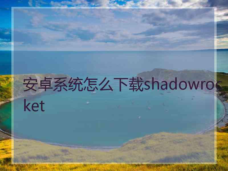 安卓系统怎么下载shadowrocket