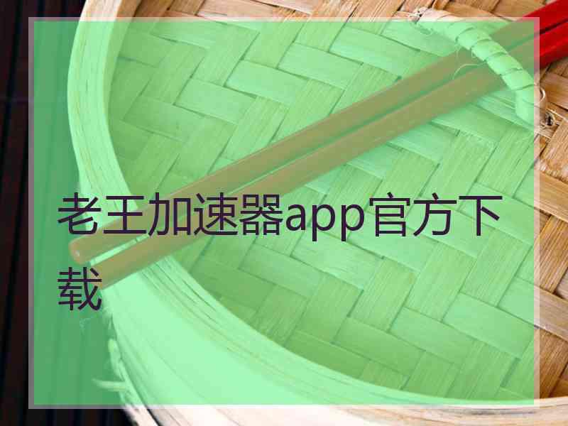 老王加速器app官方下载