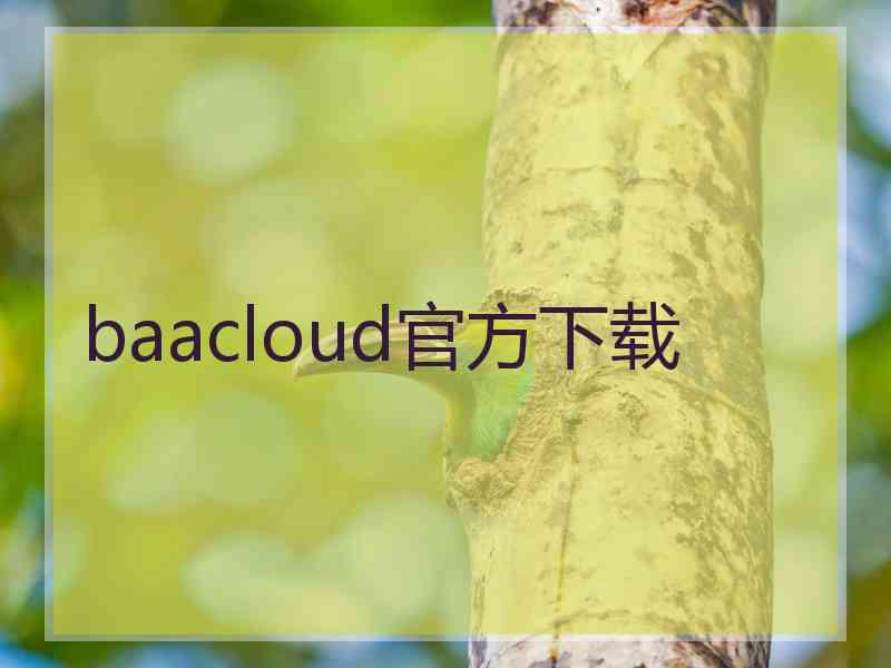 baacloud官方下载