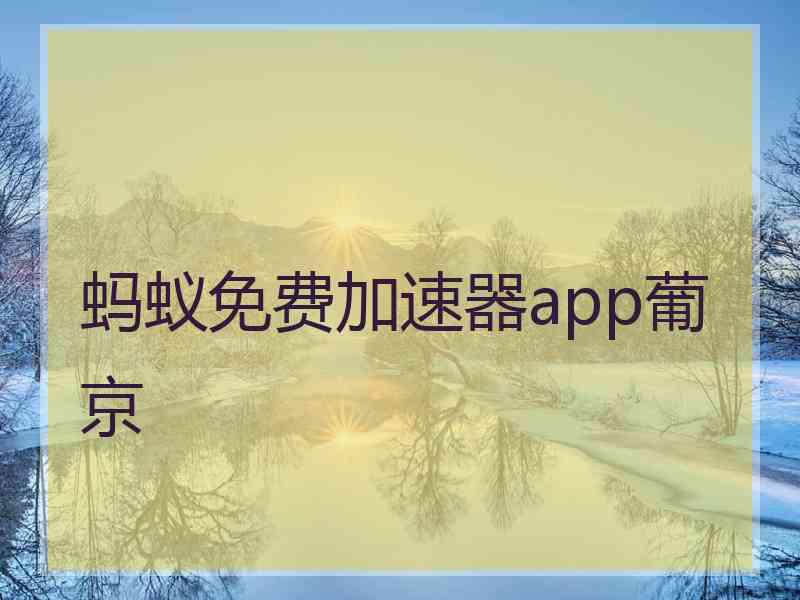 蚂蚁免费加速器app葡京