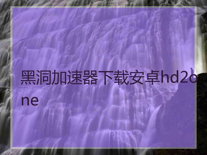 黑洞加速器下载安卓hd2one