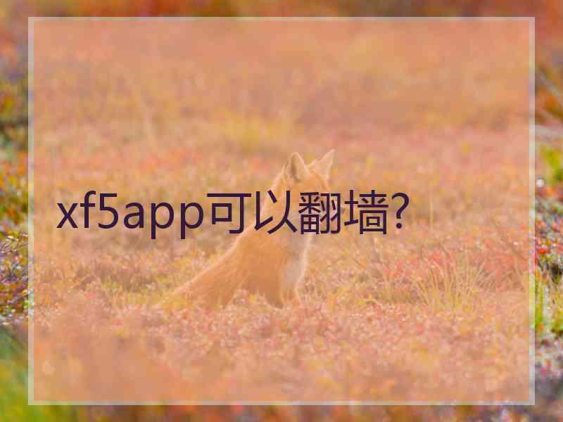 xf5app可以翻墙?