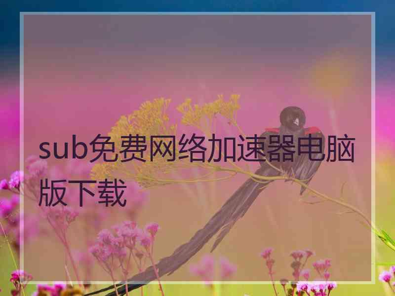 sub免费网络加速器电脑版下载