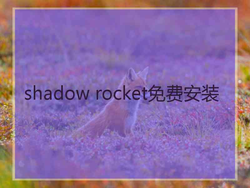 shadow rocket免费安装