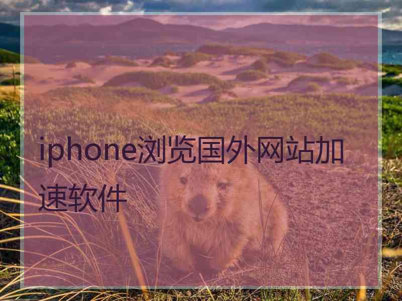 iphone浏览国外网站加速软件