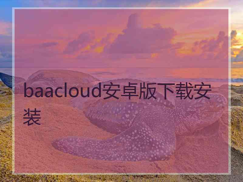 baacloud安卓版下载安装