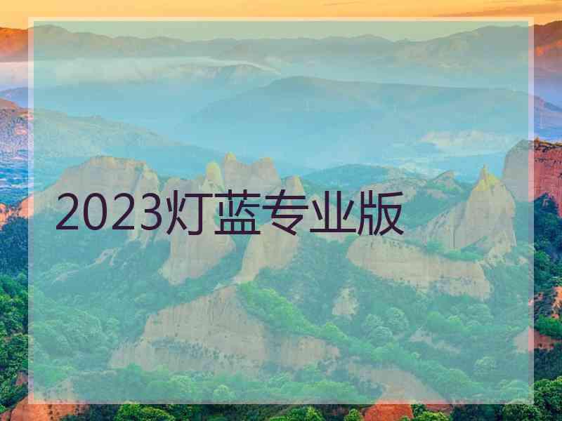 2023灯蓝专业版