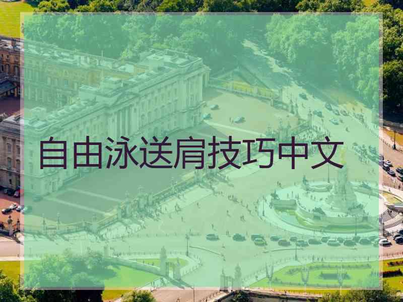 自由泳送肩技巧中文