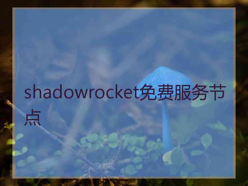 shadowrocket免费服务节点