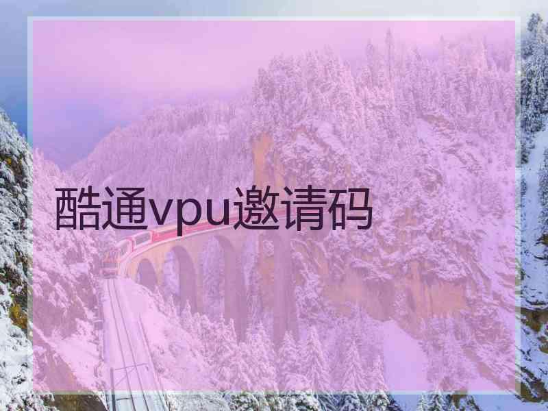 酷通vpu邀请码