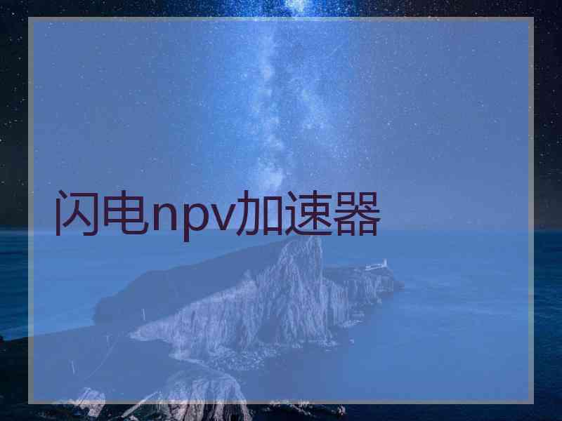 闪电npv加速器