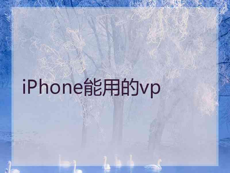 iPhone能用的vp