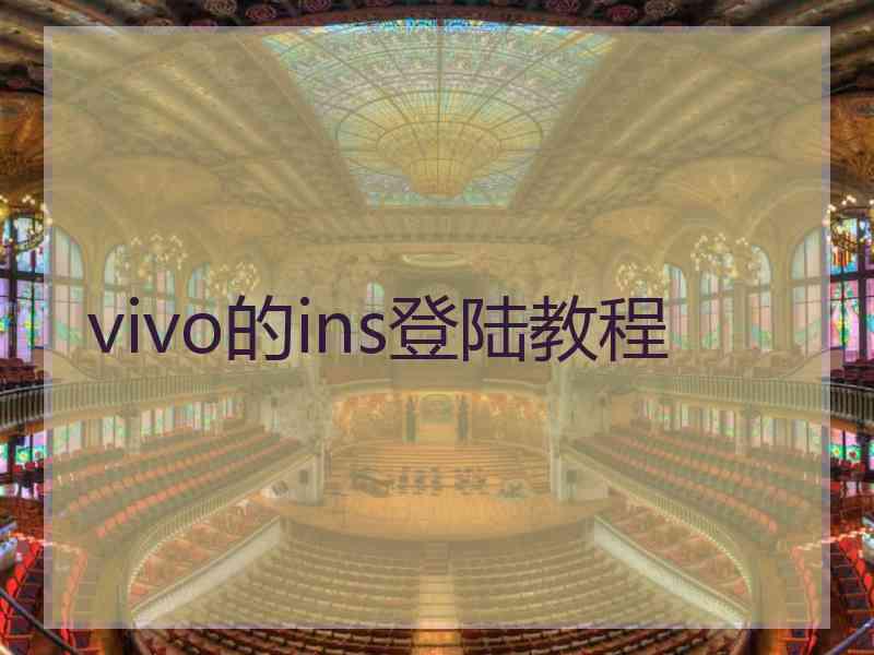 vivo的ins登陆教程