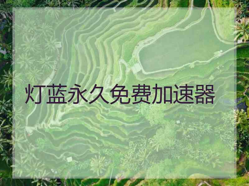 灯蓝永久免费加速器