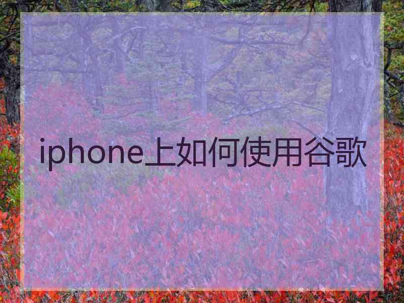 iphone上如何使用谷歌