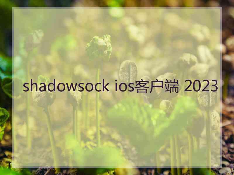 shadowsock ios客户端 2023